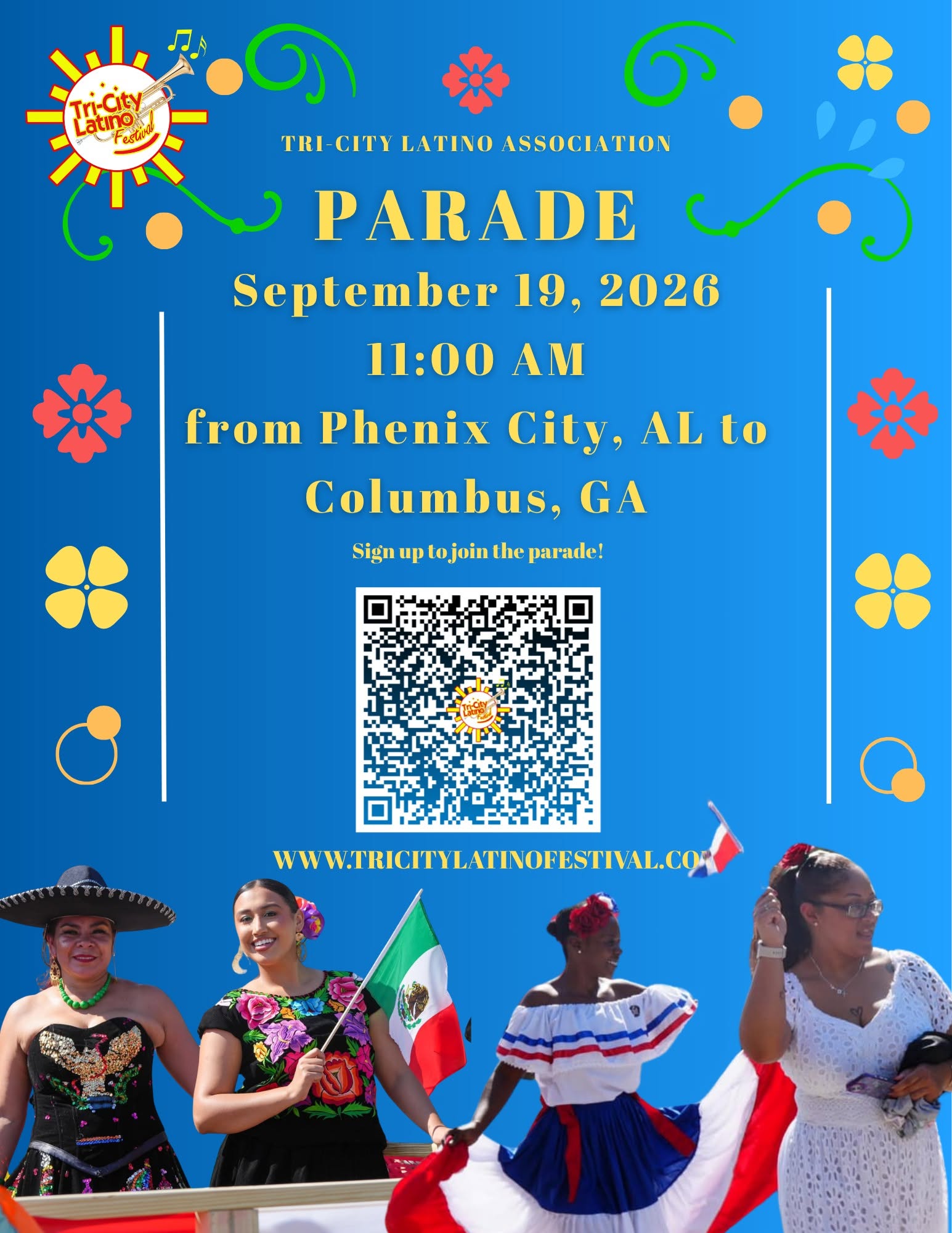 Flyer for 2026 Tri-City Latino Parade